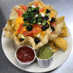 Taco salad from The Finish Line Family Restaurant
