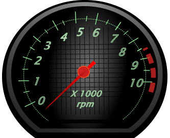 Car dashboard icon for RPMs